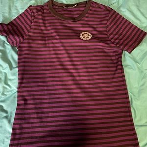 Black Craft Cult Believe In Yourself Purple striped woman’s tee L